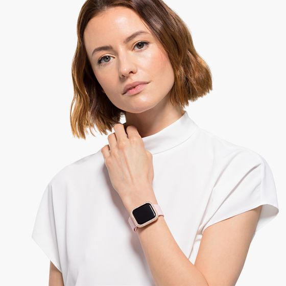 Carcasa-compatible-con-Apple-Watch®-Sparkling-Tono-oro-rosa-Baño-tono-oro-rosa