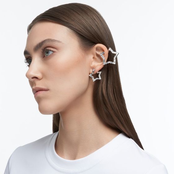 Aros-Ear-Cuff-Stella-Suelto----Blanco---Baño-de-rodio