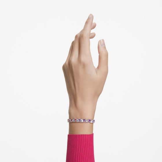 Pulsera-Millenia-------------Circonita-de-Swarovski-triangular-------------Rosa-------------Baño-de-rodio