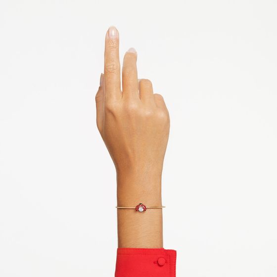 Brazalete-Idyllia-Mariquita-Rojo-Baño-tono-oro